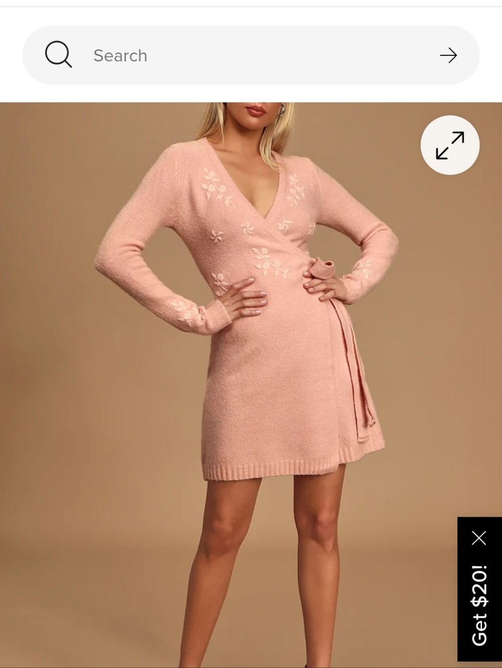 Lulu's Pink Knit Cardigan Sweater
